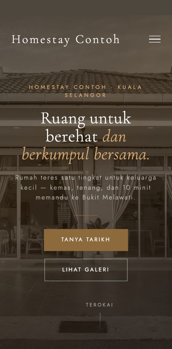 Gaya Anggun: gambar penuh skrin dengan tajuk di tengah